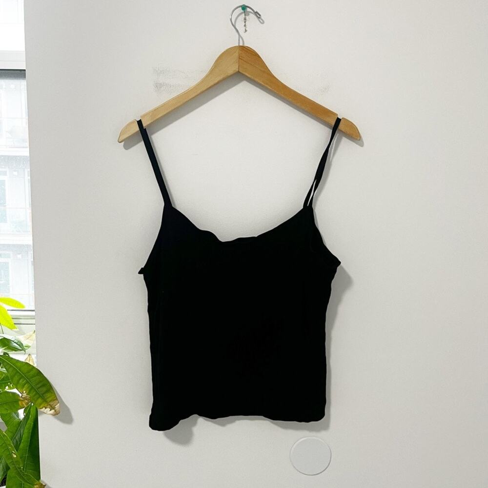 J. Jill Black Stretch Camisole Tank Size Large